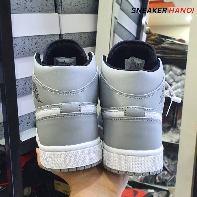 Nike Jordan 1 Mid Wolf Grey Black White
