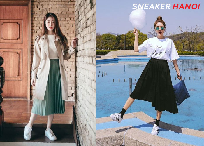 8 kiểu váy tha hồ diện cùng giày thể thao  Thời trang  Việt Giải Trí
