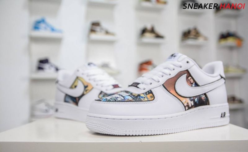 Nike Air Force 1 07 low White Black Multi Color