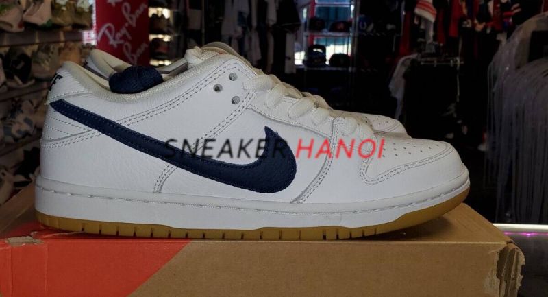 Dunk Low Pro ISO SB Orange Label White Navy