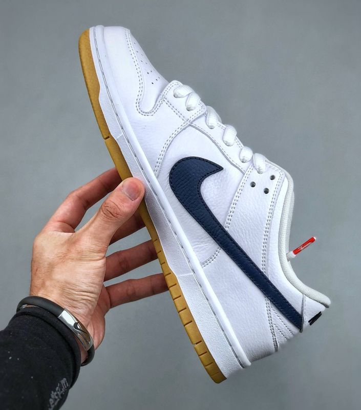 Nike Dunk Low Pro ISO SB Orange Label White Navy