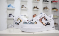 Nike Air Force 1 07 low White Black Multi Color